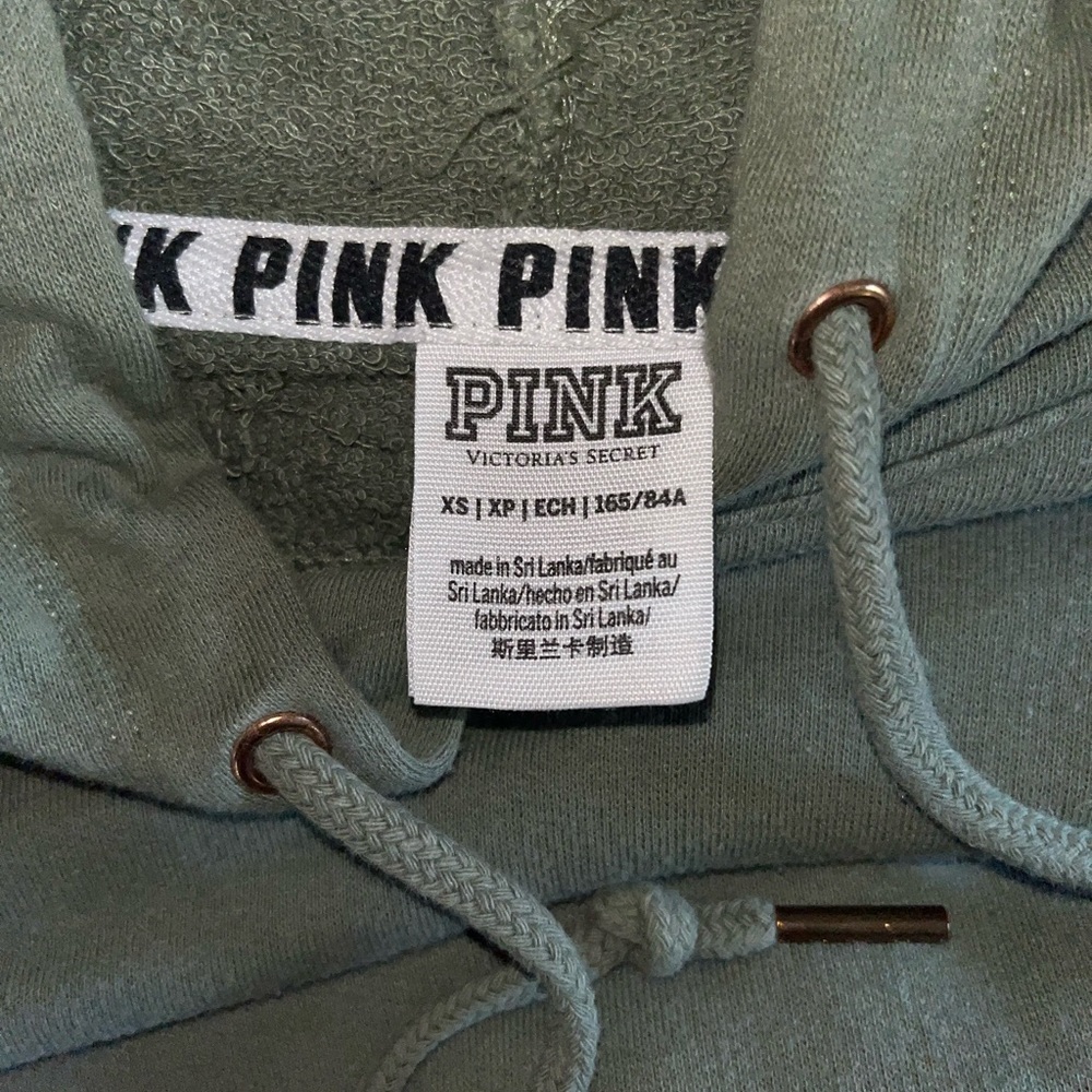 VS Pink brand dark green hoodie